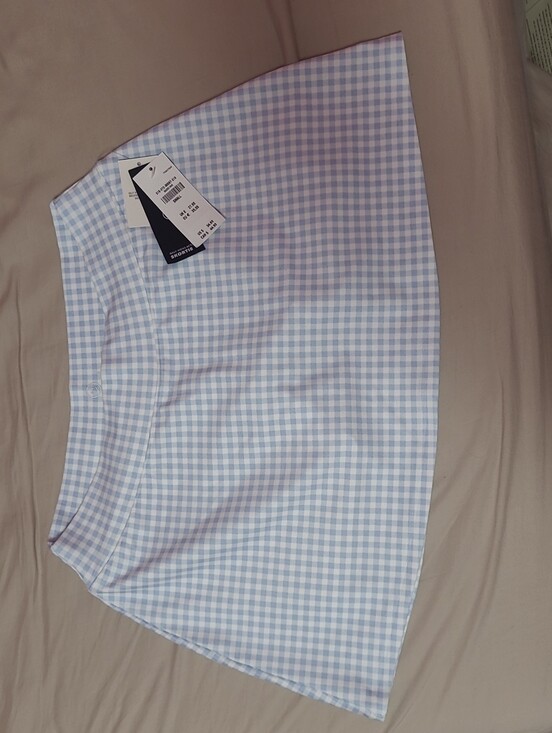 Hollister Dresses & Skirts - Hollister Light Blue and White Gingham Mini Active skirt.